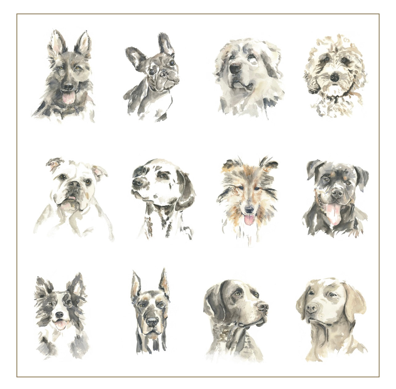 2026 Calendar 7x7  Dogs