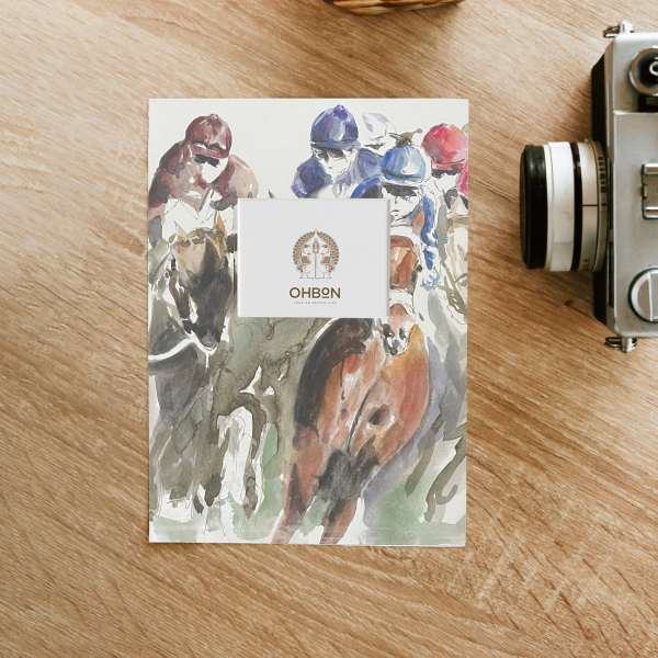 Multi-Horse Mid-Race Print