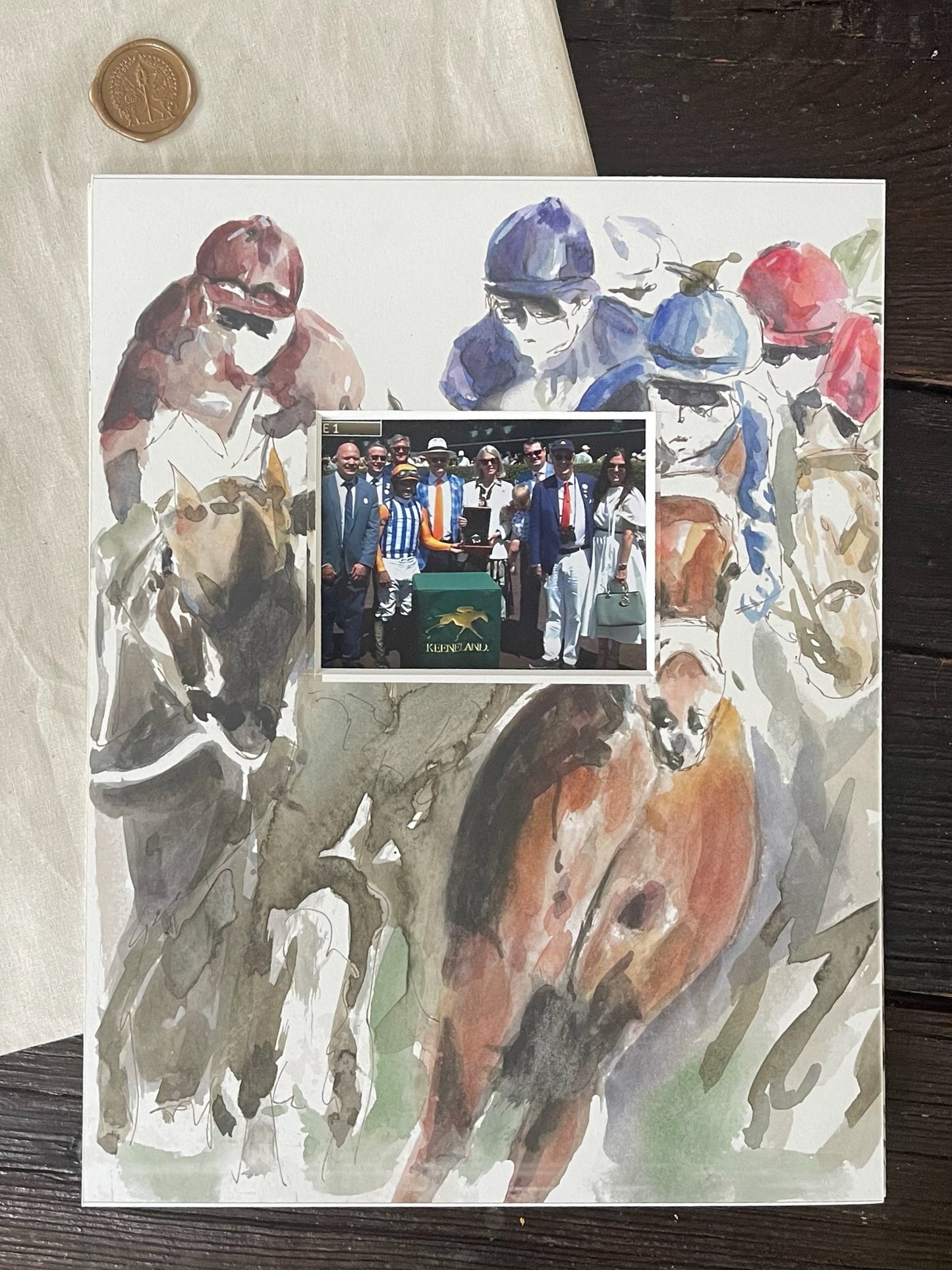 Multi-Horse Mid-Race Print