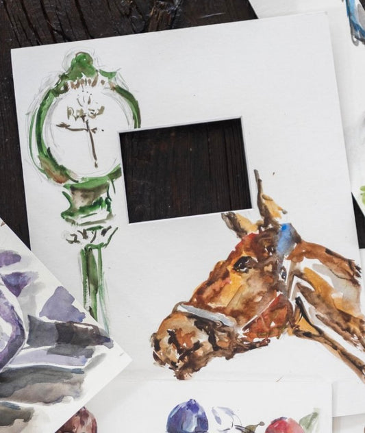 Painted Matte- Thoroughbred Horse and Rolex Clock